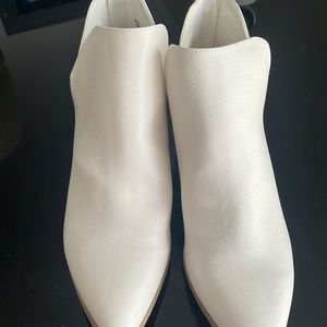 White ankle boots